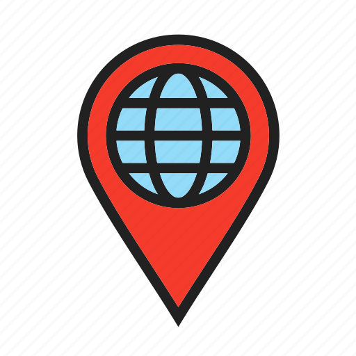 Earth, global, globe, location, map, pin, venue icon - Download on Iconfinder