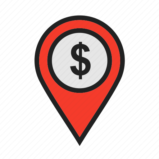 Atm, bank, dollar, location, map, pin, venue icon - Download on Iconfinder