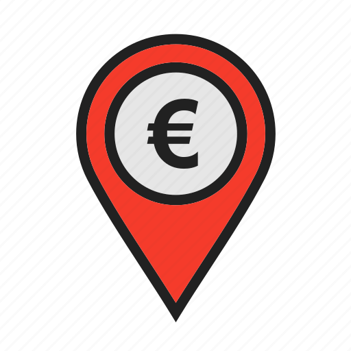 Atm, bank, euro, location, map, pin, venue icon - Download on Iconfinder