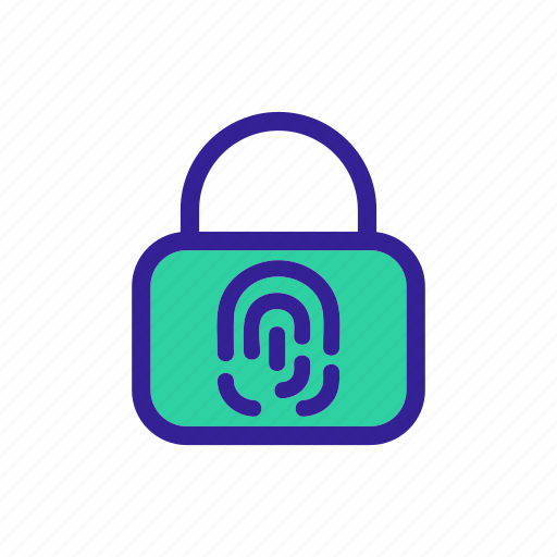 Biometric, fingerprint, lock, password, privacy, security, technology icon - Download on Iconfinder