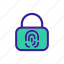 biometric, fingerprint, lock, password, privacy, security, technology 