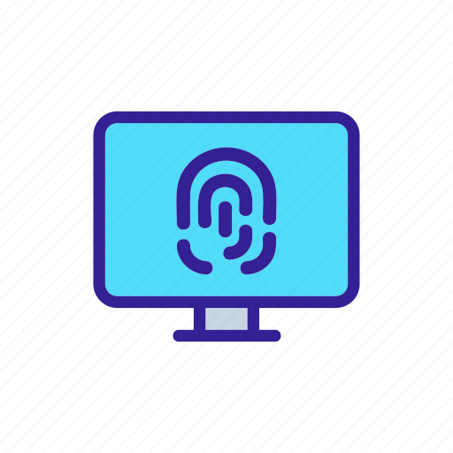 Biometric, contour, finger, fingerprint, id, identity, verification icon - Download on Iconfinder