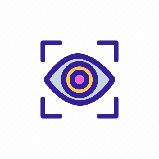 Biometric, contour, eye, recognition, security, system, verification icon - Download on Iconfinder