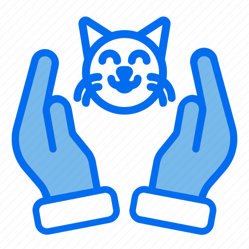 Animal, lover, cat, pet, hand, rescue, protect icon - Download on Iconfinder