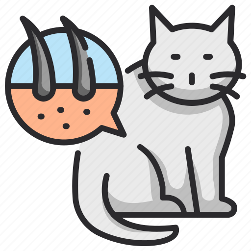 Cat, skin, hair, falling, itch, pet icon - Download on Iconfinder