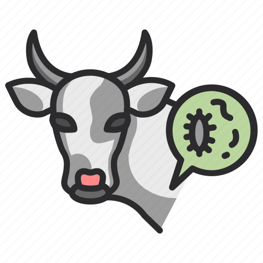 Veterinary, germs, parasites, disease, bacteria, cow icon - Download on Iconfinder