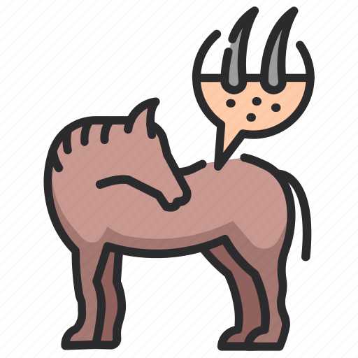Veterinary, horse, itch, hair, falling, skin icon - Download on Iconfinder