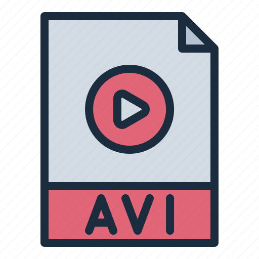 Avi, file, format, extension, document, folder, video icon - Download on Iconfinder