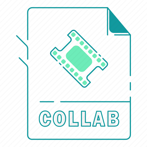Collab, extension, file type, format, type, video, video format icon - Download on Iconfinder