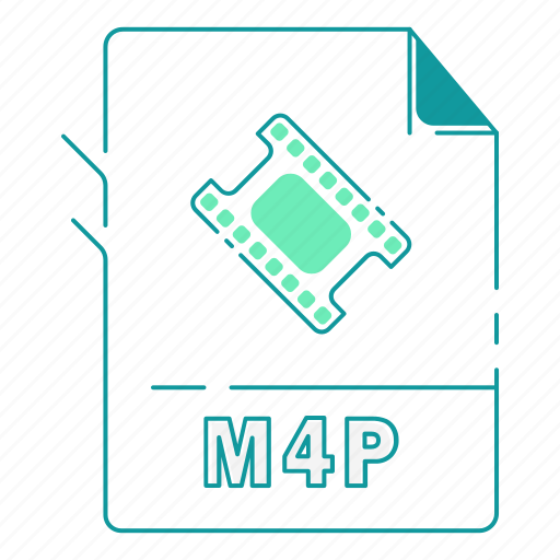 Extension, file type, format, m4p, type, video, video format icon - Download on Iconfinder