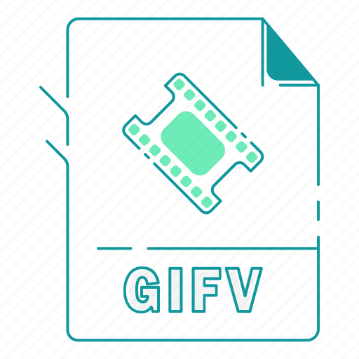 Extension, file type, format, gifv, type, video, video format icon - Download on Iconfinder