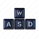 wasd, button, device, keyboard, game, type