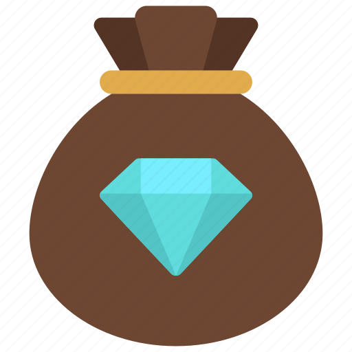 Diamond, bag, money, gems, gem icon - Download on Iconfinder