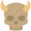 horned, skull, horns, skeleton, evil 