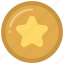 star, coin, money, token, gaming, currency 