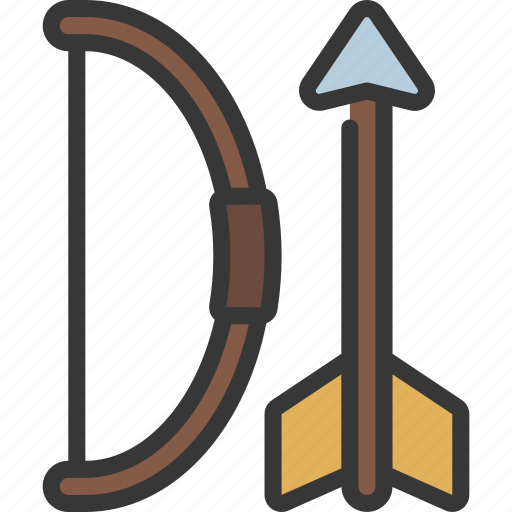 Bow, and, arrow, gaming, weapon, weaponry icon - Download on Iconfinder