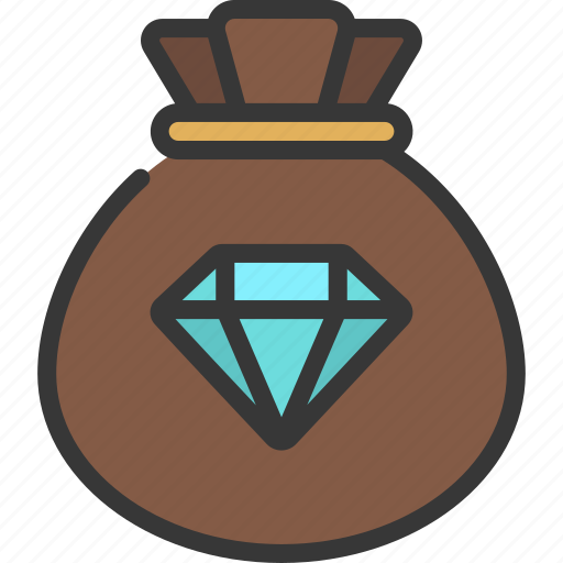 Diamond, bag, money, gems, gem icon - Download on Iconfinder