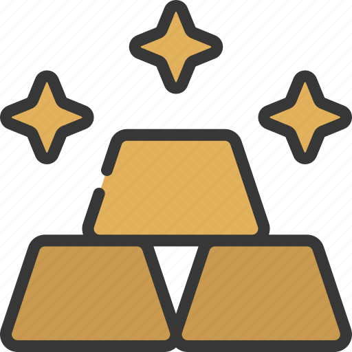 Gold, bars, ingots, currency, golden icon - Download on Iconfinder