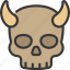 horned, skull, horns, skeleton, evil 