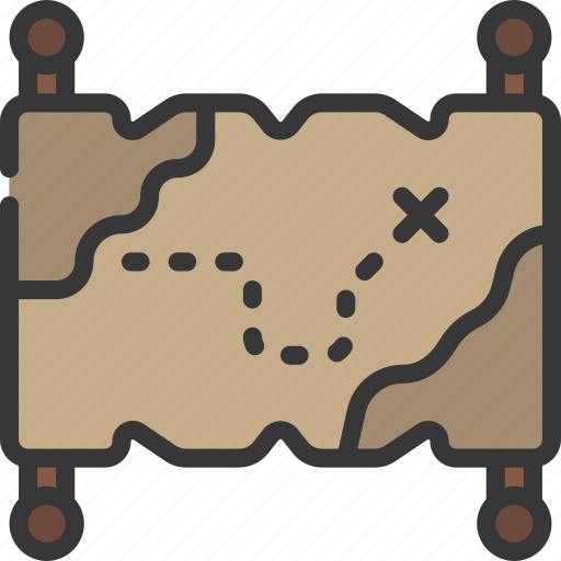 Map, treasure, mapped, pirate, gaming icon - Download on Iconfinder