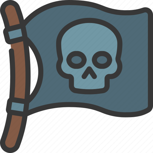Skull, flag, pirate, death, evil icon - Download on Iconfinder