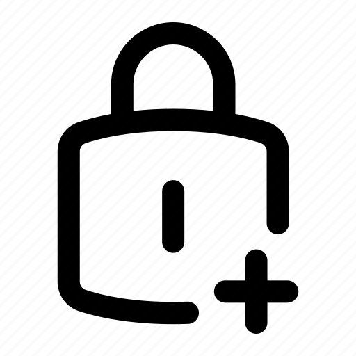 Padlock, add, plus, privacy, lock, security icon - Download on Iconfinder