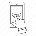 concept, game, line, mobile, outline, phone, smartphone