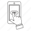 concept, game, line, mobile, outline, phone, smartphone 