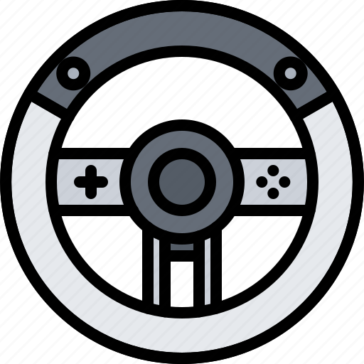 Cybersport, game, gamepad, gamer, gaming, wheel icon - Download on Iconfinder