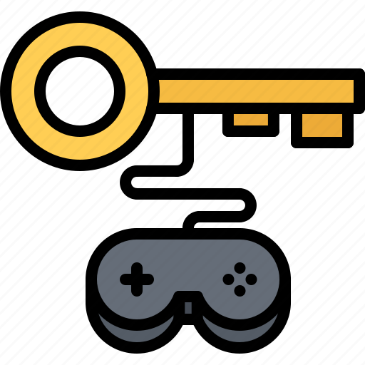 Cybersport, game, gamepad, gamer, gaming, key, license icon - Download on Iconfinder