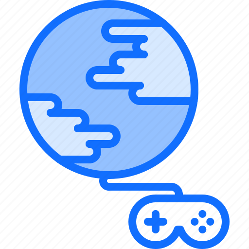 Cybersport, game, gamepad, gamer, gaming, online, planet icon - Download on Iconfinder