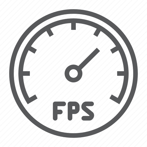 Fps, frames, game, per, second, speedometer, video icon - Download on Iconfinder