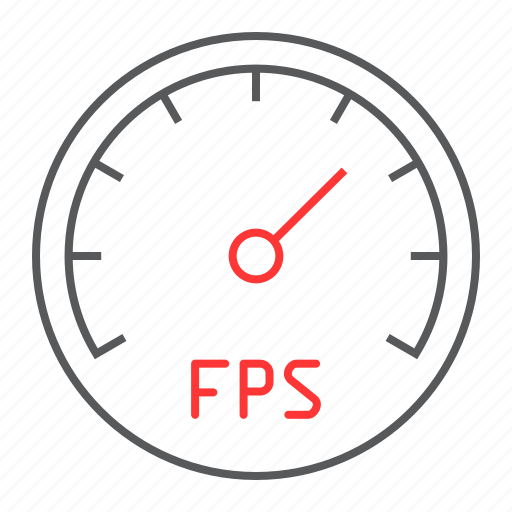 Fps, frames, game, per, second, speedometer, video icon - Download on Iconfinder