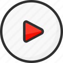 circle, clip, movie, play, player, video
