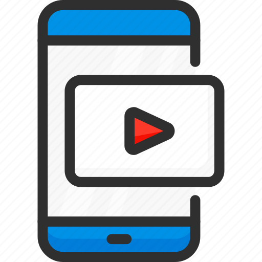 Clip, mobile, movie, phone, play, player, video icon - Download on Iconfinder