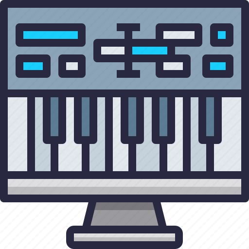 Audio, edit, music, piano, production, sound icon - Download on Iconfinder