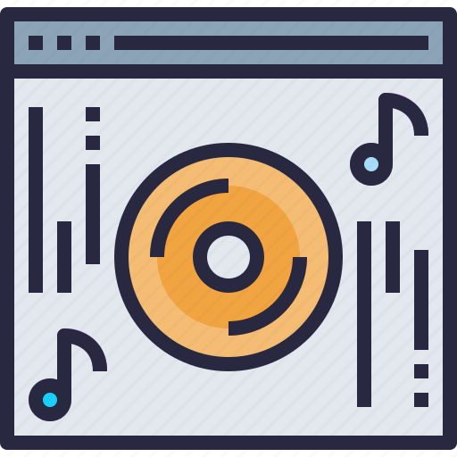 Audio, browser, cd, music, play, production, sound icon - Download on Iconfinder