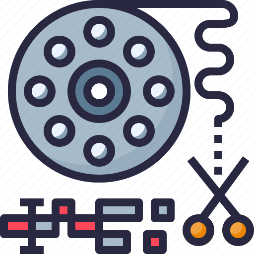 Cut, edit, film, production, track, video icon - Download on Iconfinder