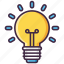 bulb, idea, light, main 
