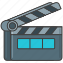 clapper, film, movie, production