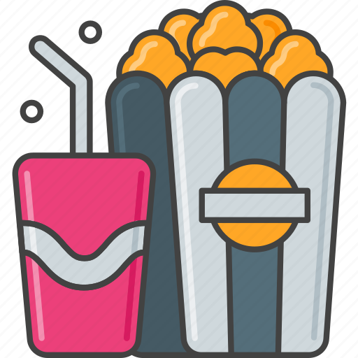 Beverage, cinema, drink, food, popcorn, snack, soda icon - Download on Iconfinder