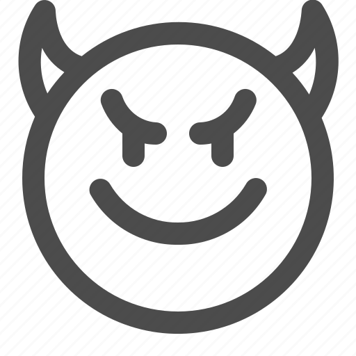 Bad, devil, emoji, emoticon, evil, smile icon - Download on Iconfinder
