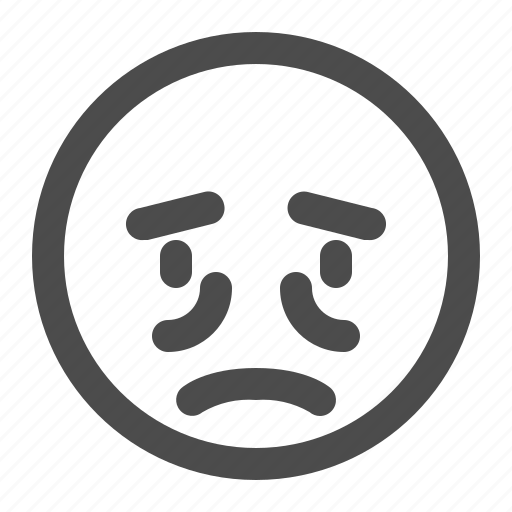 Depressed, emoji, emoticon, exhausted, sad icon - Download on Iconfinder
