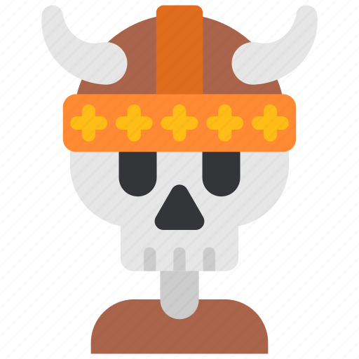 Helmet, history, horns, skeleton, viking, warrior icon - Download on Iconfinder