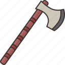 axe, blade, weapon, battle, medieval