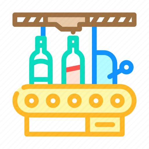 Bottling, factory, conveyor, vineyard, production, alcohol icon - Download on Iconfinder