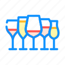 wine, glasses, vineyard, production, alcohol, drink