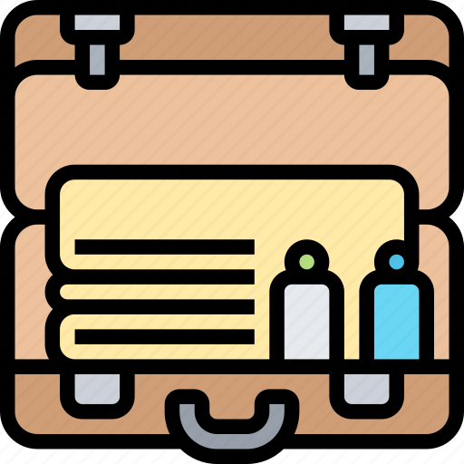 Suitcase, briefcase, luggage, leather, buckle icon - Download on Iconfinder