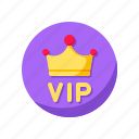 vip crown badge, crown, badge, label, exlusive, circle, vip, membership, premium, member