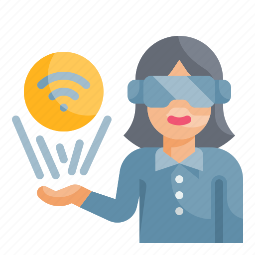 Wireless, wifi, connect, woman, avatar icon - Download on Iconfinder